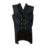 Paisley Satin Jacquard Long Pirate Vest
