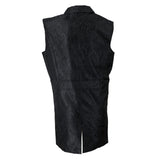 Paisley Satin Jacquard Long Pirate Vest