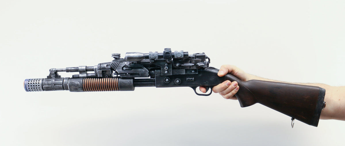 Mando Rifles Crossed Cowboy Mando Rifle Prop – The Life of the Party