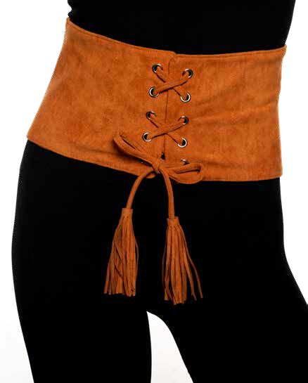 Faux Suede Waist Cincher
