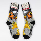 This is Fine: Noir Edition Crew Socks