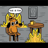 This is Fine: Noir Edition Crew Socks