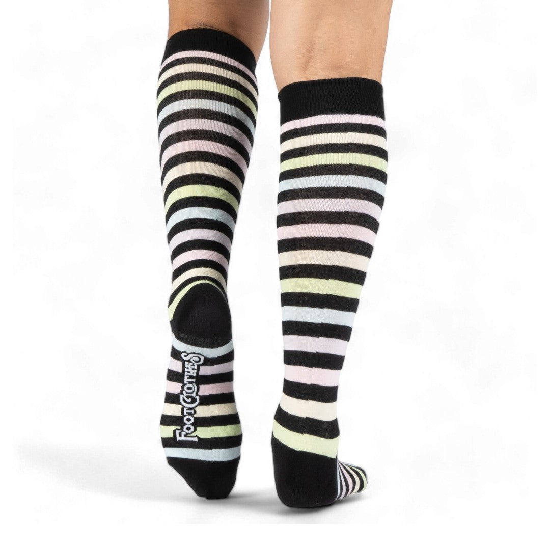 Pastel Rainbow Stripes Knee High Socks
