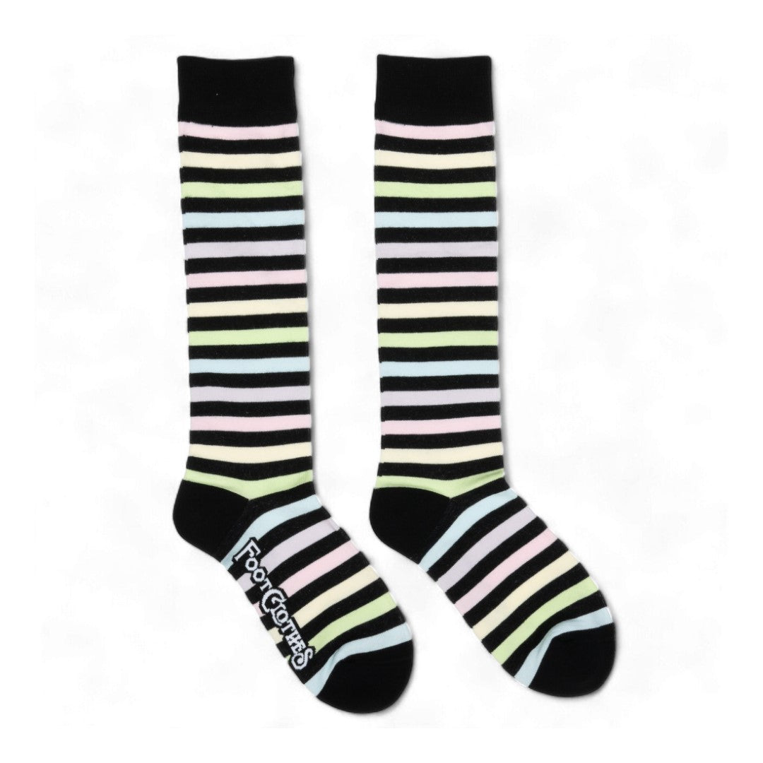 Pastel Rainbow Stripes Knee High Socks