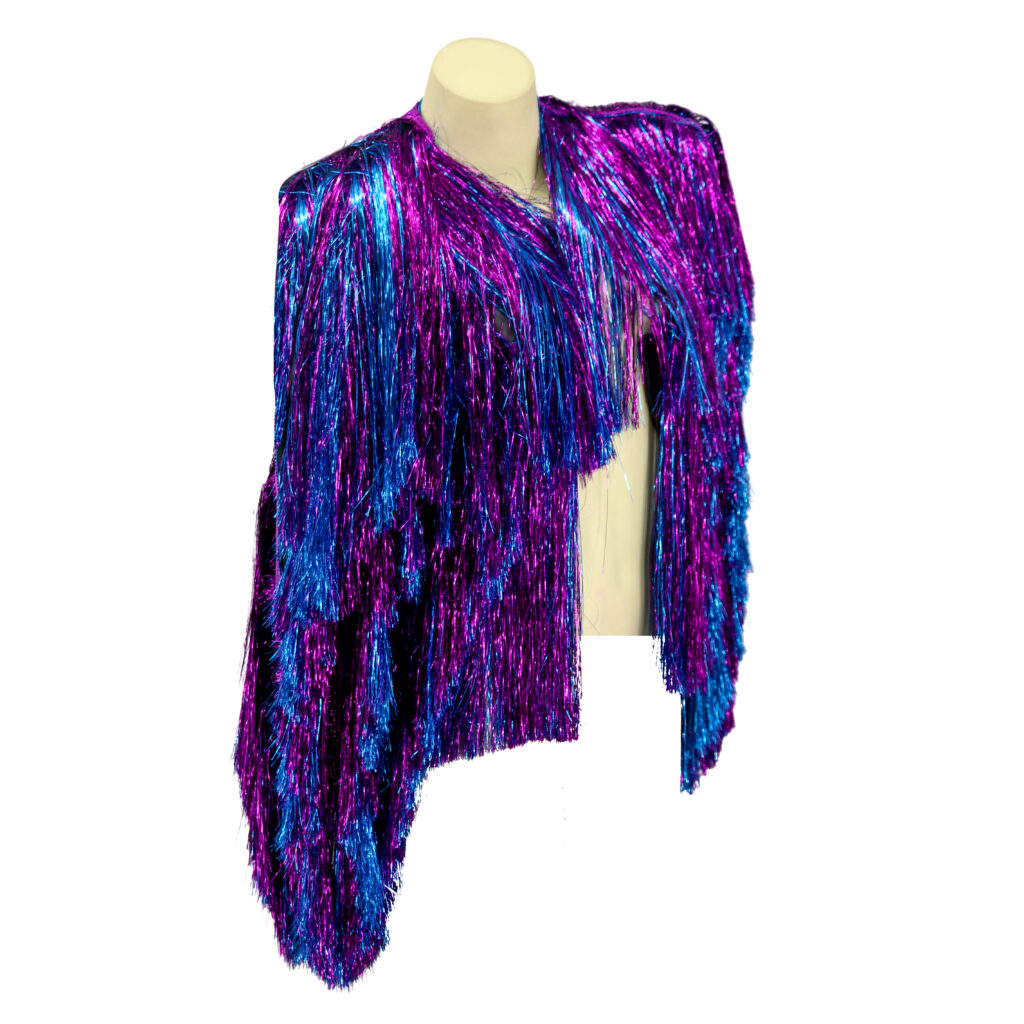 Purple/Blue Tinsel Fringe Jacket