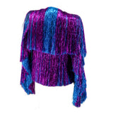 Purple/Blue Tinsel Fringe Jacket