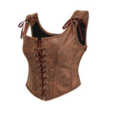 Pleather Front Laced Corset