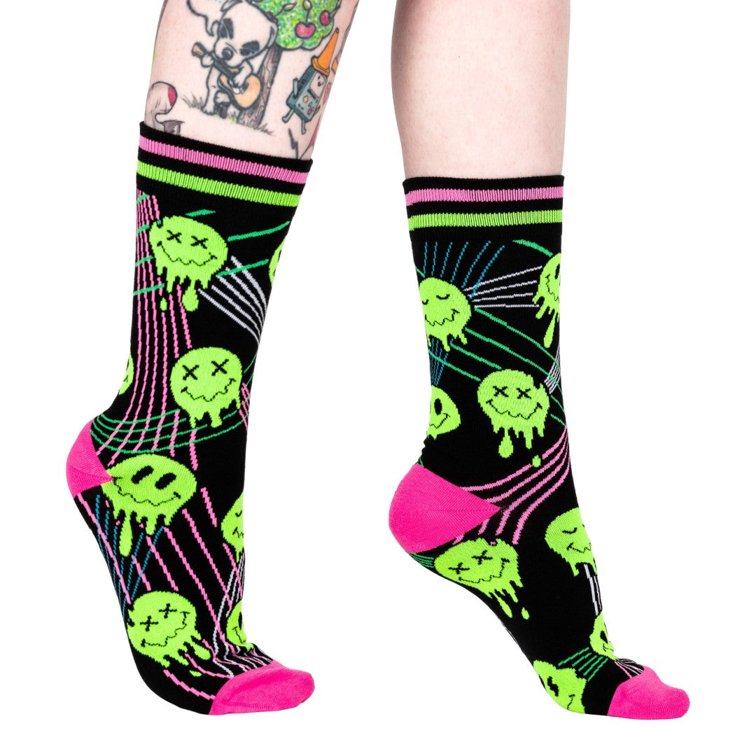 Laser BassFace Melt Supreme Crew Socks