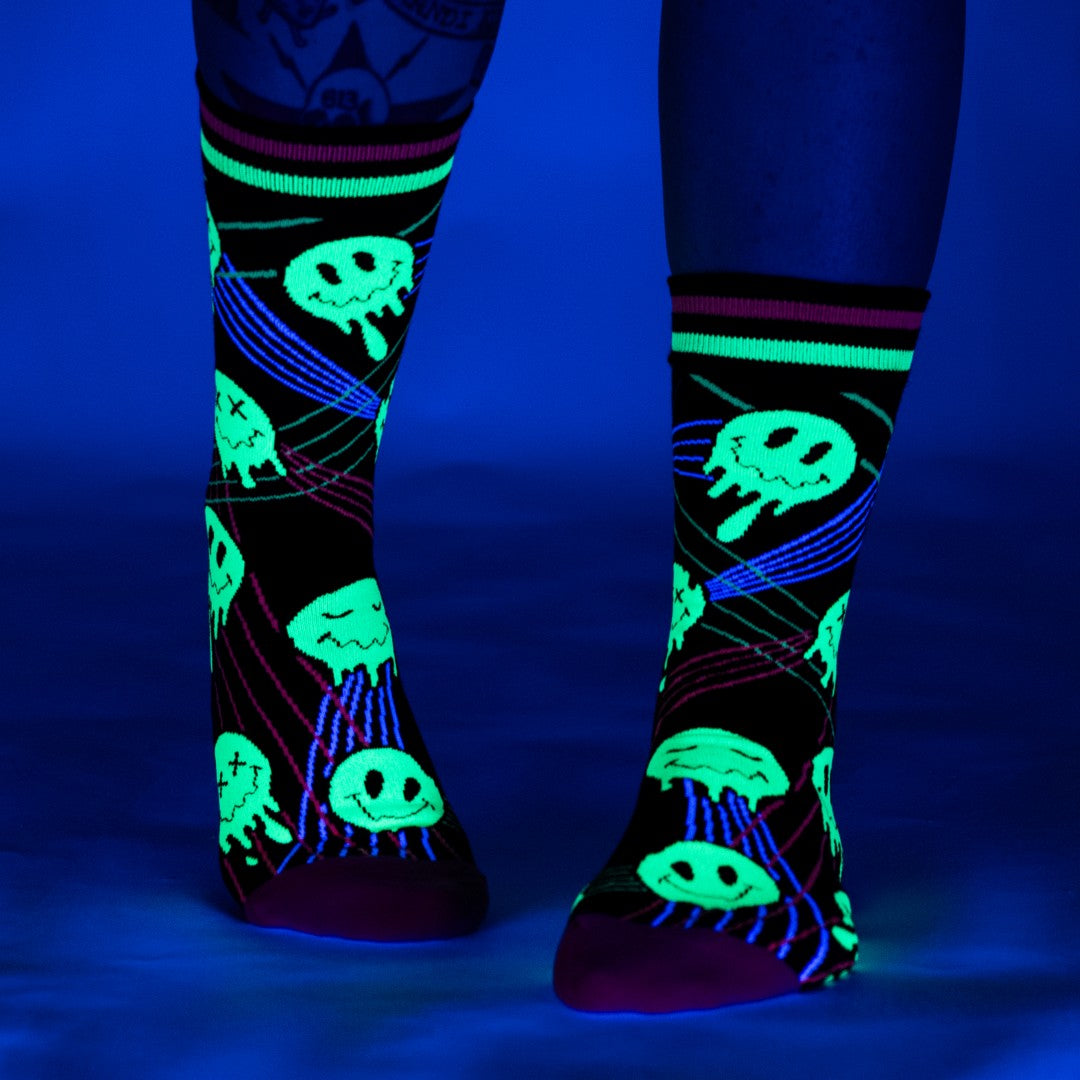 Laser BassFace Melt Supreme Crew Socks