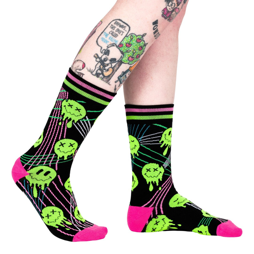 Laser BassFace Melt Supreme Crew Socks