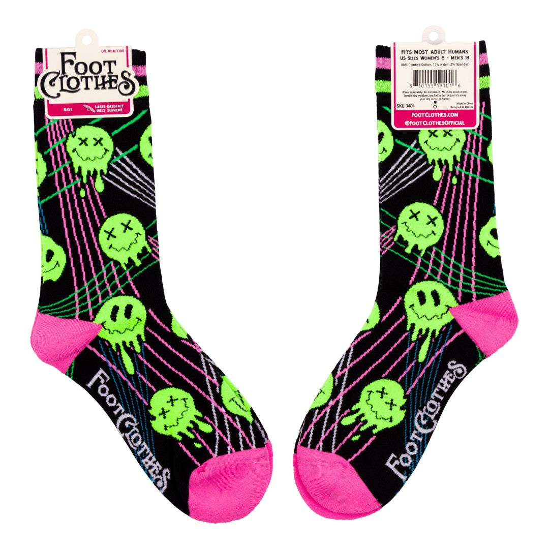 Laser BassFace Melt Supreme Crew Socks