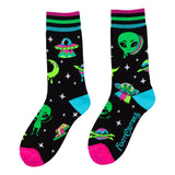 Spaced Out Alien Crew Socks
