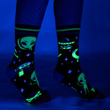 Spaced Out Alien Crew Socks