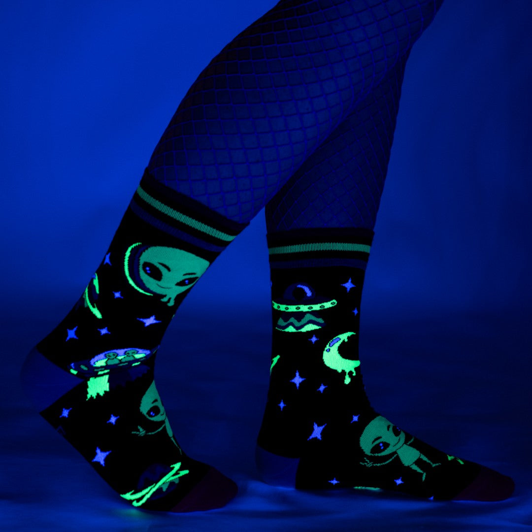 Spaced Out Alien Crew Socks