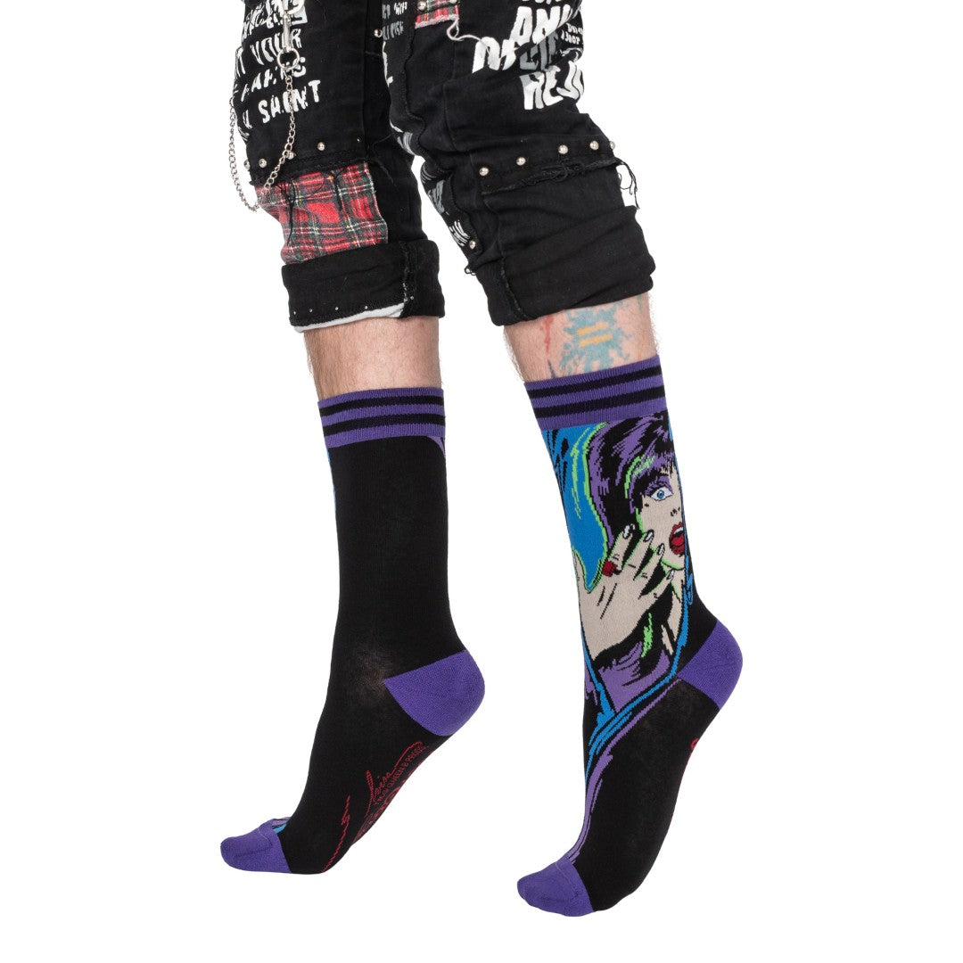 Elvira Unpleasant Dreemz Crew Socks