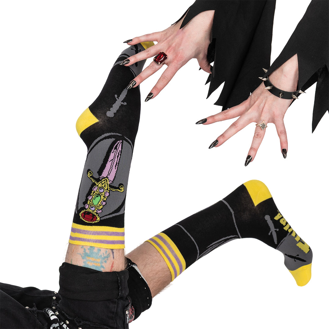 Elvira I Cut You Crew Socks