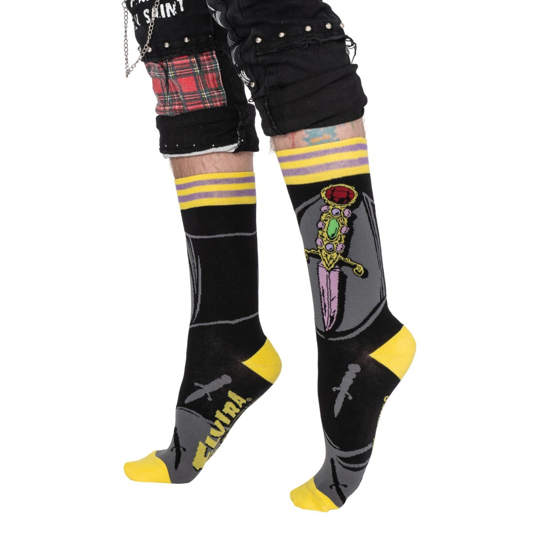 Elvira I Cut You Crew Socks