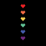 Pride Pixel Hearts Crew Socks