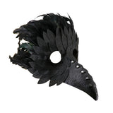 Black Plague Mask w/ Feathers
