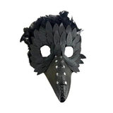 Black Plague Mask w/ Feathers