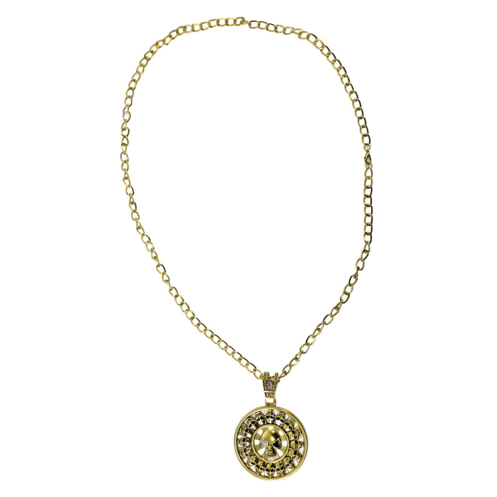 Skull Pirate Compass Necklace