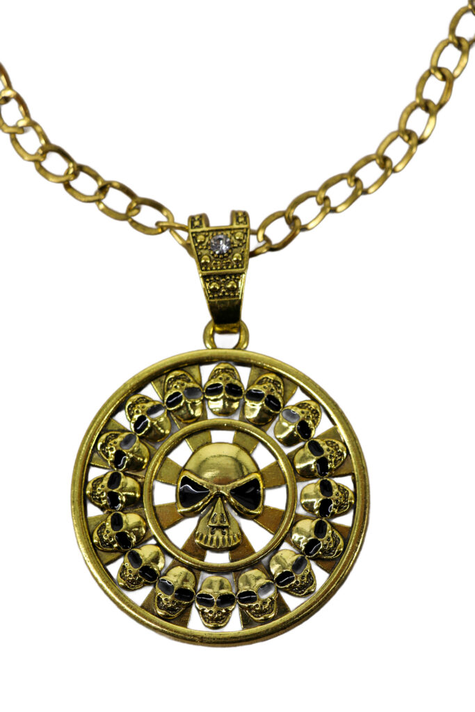 Skull Pirate Compass Necklace