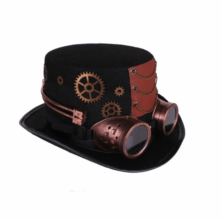 Copper Steampunk Hat with Goggles