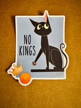 Political Decal - Black Cat No Kings Sticker