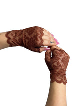 Short Lace Fingerless Gloves