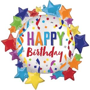 Happy Birthday Star Shape Balloon