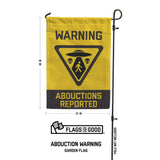 Alien Abduction Warning Garden Flag