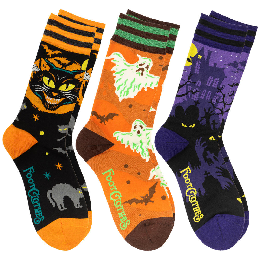 Classic Halloween Crew Sock Pack | 3 Designs