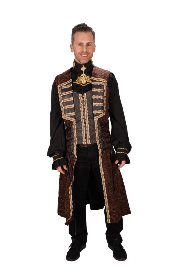 Damask Long Pirate Waistcoat