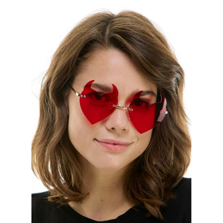 Red Devil Heart Sunglasses