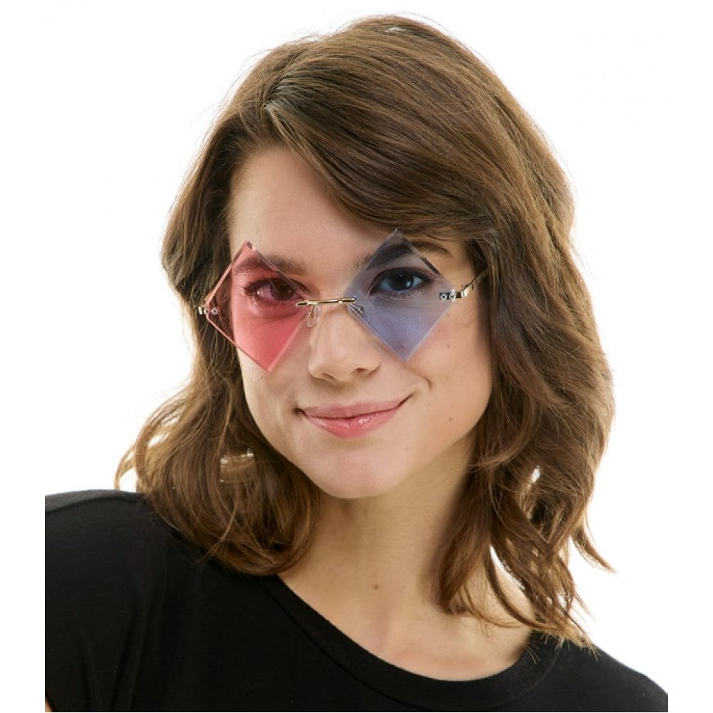 Red & Blue Diamond Glasses