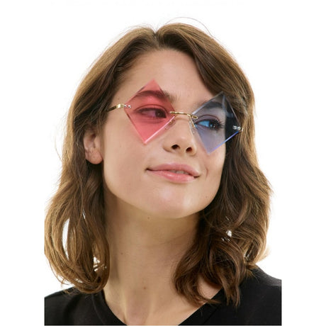 Red & Blue Diamond Glasses