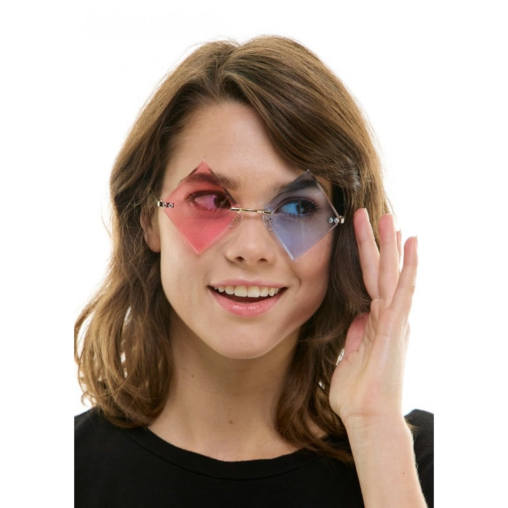 Red & Blue Diamond Glasses