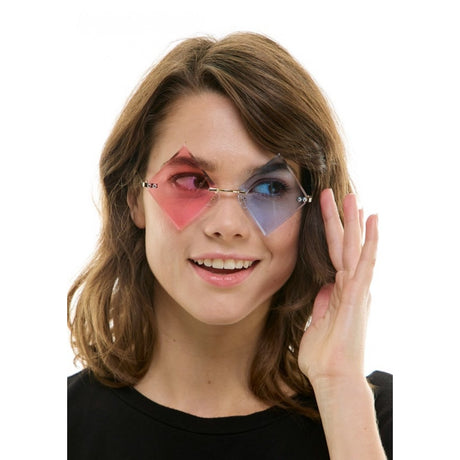 Red & Blue Diamond Glasses