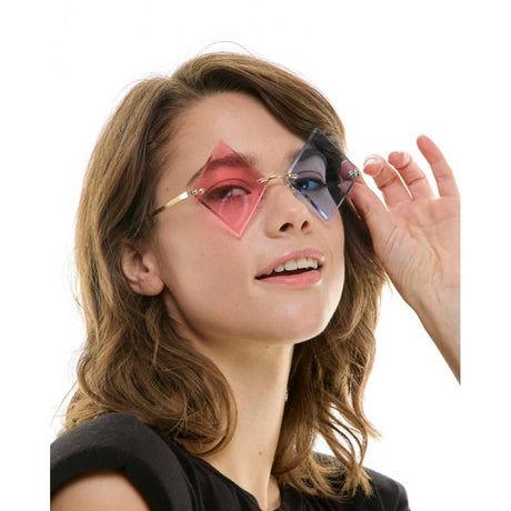 Red & Blue Diamond Glasses