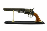 13.5" Decorative Antique Bronze Revolver w/ Display