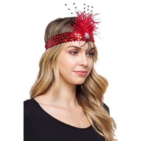 Red Flapper Headband
