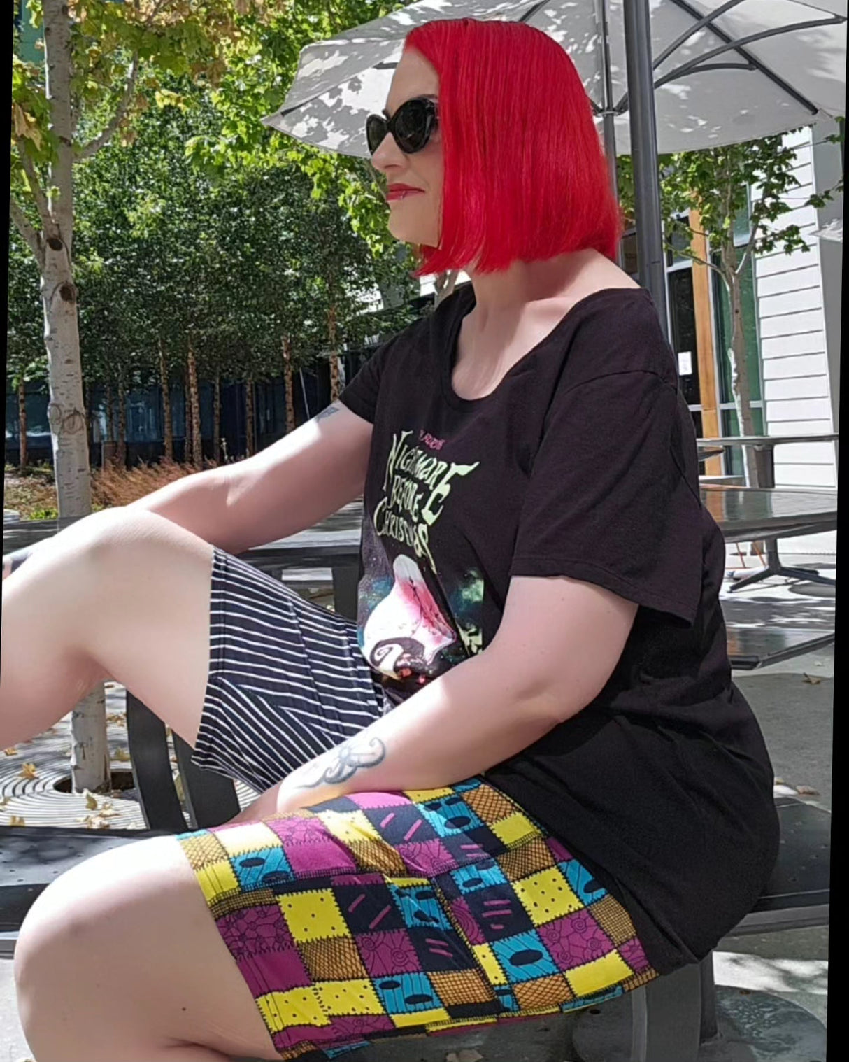 Jack & Sally Halloween Couple (Unique Exclusive) Pocket Biker Shorts - High-quality Handcrafted Vibrant Bike Shorts