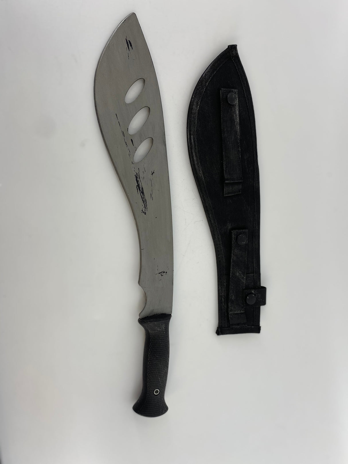 Machete Kukri Blade Safe Costume Prop with Sheath