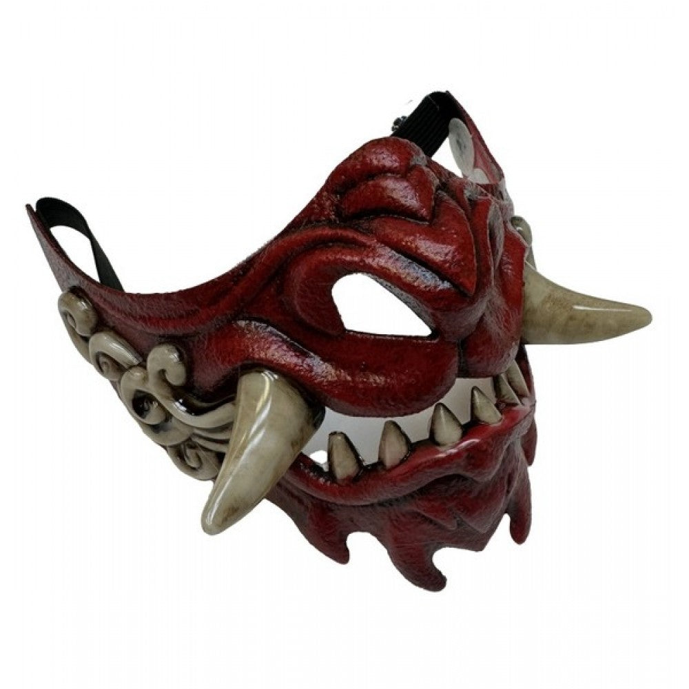 Red Light Up Oni Mask