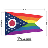Ohio LGBTQ+ Rainbow Pride Flag