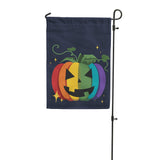 Rainbow Pumpkin Garden Flag