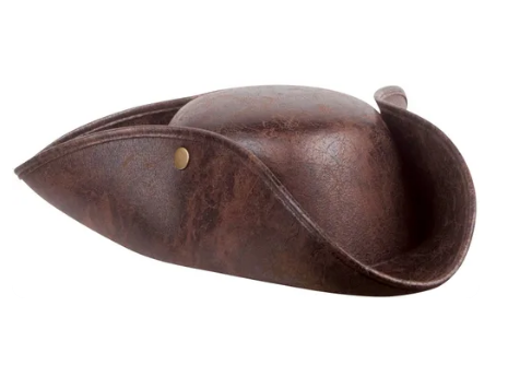 Brown Leatherette Pirate Hat