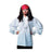 Ruffled shirt — white cotton with lace cuffs and ascot, fits chest up to 46"