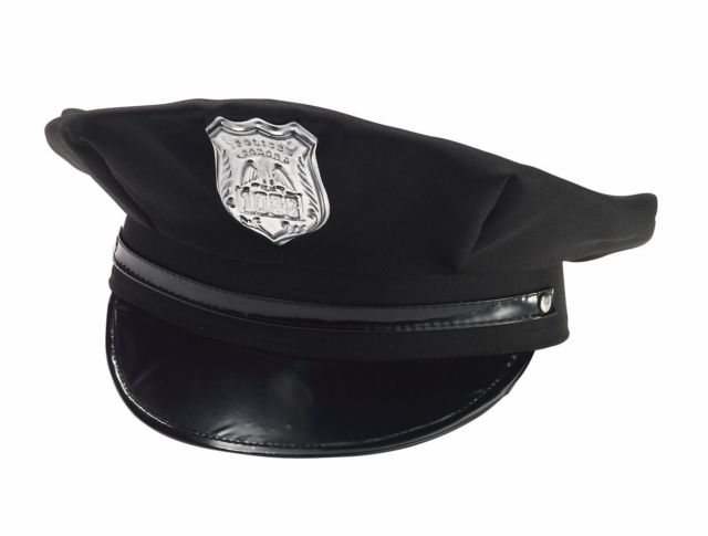 Black Police Force Hat