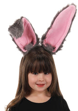 Bendy Bunny Ears Headband Grey